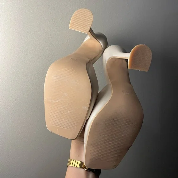 Cape Robbin Lithe Sexy High Heels for Women, Square Open Toe Shoes Heels - Picture 2 of 5